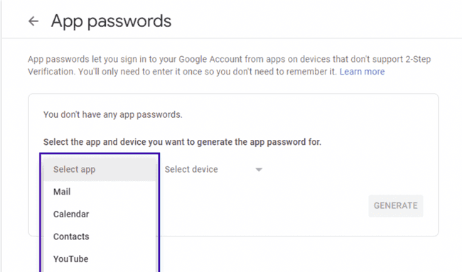 App password old